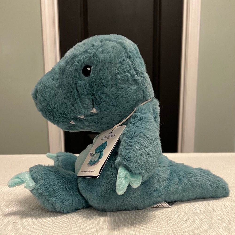 NWT Warmies Velociraptor Heat or Cool Weighted Stuffed French Lavender - Picture 2 of 10